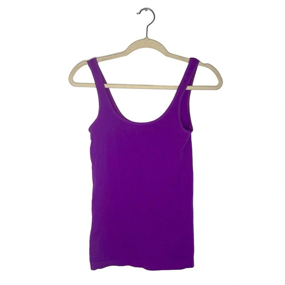 FREE PEOPLE Seamless Form Fitting Sleeveless Scoop Neck Cami Tank Purple Sz XS/S - Picture 8 of 9